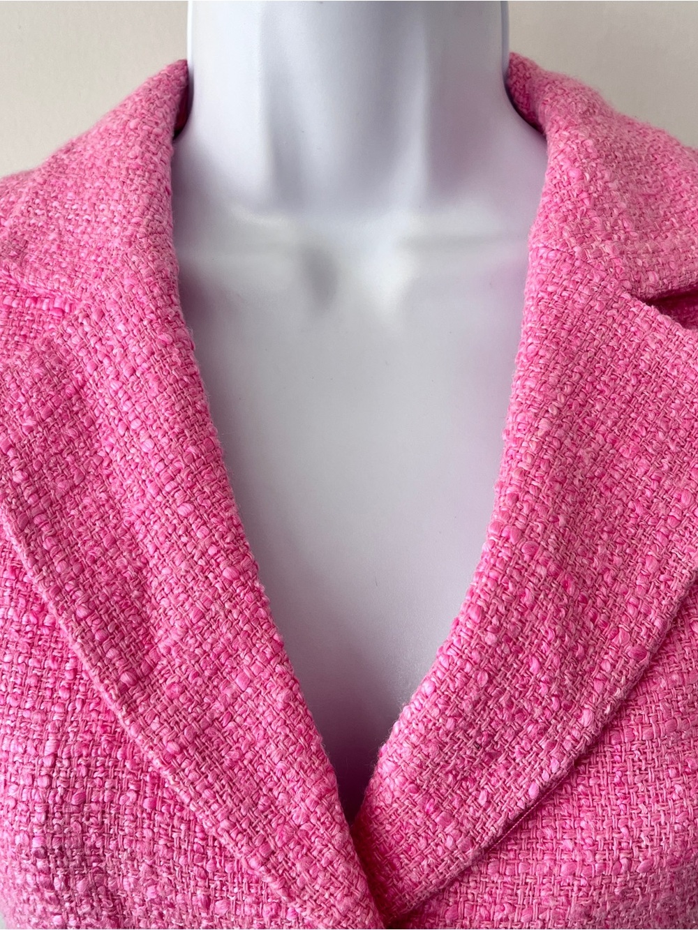 Zara Pink Tweed Sleeveless Cropped Vest Size S - Picture 3 of 8